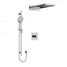 Riobel Canada KIT2745PATQ+C - Type T/P (thermostatic/pressure balance) 1/2'' coaxial 3-way system with hand shower rai