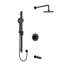 Riobel Canada KIT#1345PXTMBK-6-EX - Type T/P (thermostatic/pressure balance) 1/2'' coaxial 3-way system with hand shower rai
