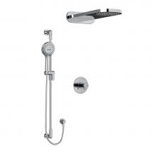 Riobel Canada KIT2745PBC-EX - Type T/P (thermostatic/pressure balance) 1/2'' coaxial 3-way system with hand shower rai