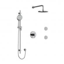 Riobel Canada KIT3545PATMC-SPEX - Type T/P (thermostatic/pressure balance) 1/2'' coaxial 3-way system, hand shower rail, e