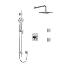 Riobel Canada KIT3545SAC-6-EX - Type T/P (thermostatic/pressure balance) 1/2'' coaxial 3-way system, hand shower rail, e