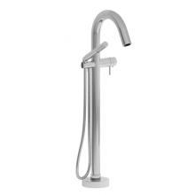 Riobel Canada PA39C - 2-way Type T (thermostatic) coaxial floor-mount tub filler with hand shower
