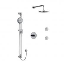 Riobel Canada KIT3545PBC-6 - Type T/P (thermostatic/pressure balance) 1/2'' coaxial 3-way system, hand shower rail, e
