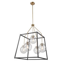 Artcraft AC11605VB - Bridgetown 5 Light Chandelier (Black & Harvest Brass)