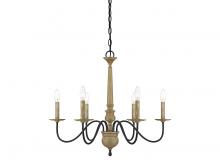 Savoy House Meridian CA M10030DW - 6-light Chandelier In Distressed Wood