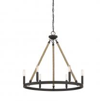Savoy House Meridian CA M10082ORB - 6-Light Chandelier in Oil Rubbed Bronze