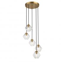 Savoy House Meridian CA M10095NB - 5-Light Chandelier in Natural Brass