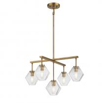 Savoy House Meridian CA M10097NB - 5-light Chandelier In Natural Brass
