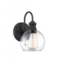Savoy House Meridian CA M50040BK - 1-Light Outdoor Wall Lantern in Matte Black