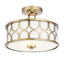 Savoy House Meridian CA M60015NB - 2-Light Ceiling Light in Natural Brass