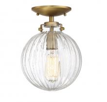 Savoy House Meridian CA M60056NB - 1-Light Ceiling Light in Natural Brass