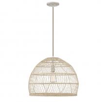 Savoy House Meridian CA M70106NR - 1-Light Pendant in Natural Rattan with A Matching Socket
