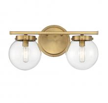 Savoy House Meridian CA M80046NB - 2-Light Bathroom Vanity Light in Natural Brass