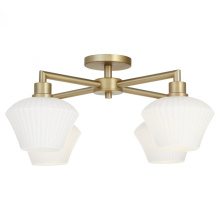 Quorum 3221-26-80 - Cassini 26 inches , 4 Light Flush Mount, Aged Brass