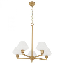 Quorum 6221-5-80 - Cassini 5 Light Chandelier, Aged Brass