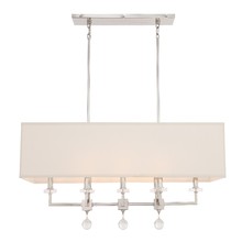 Crystorama 8109-PN - Paxton 8 Light Polished Nickel Linear Chandelier
