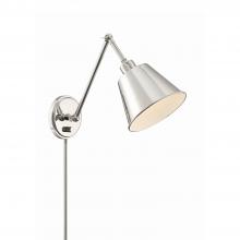 Crystorama MIT-A8020-PN - Mitchell 1 Light Polished Nickel Task Sconce