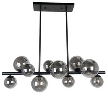 Dainolite GLA-3110HP-MB - 10 Light Halogen Horizontal Pendant Matte Black Finish with Smoked Glass
