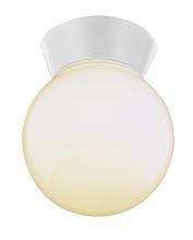 Trans Globe 4850 WH - 1LT FLUSH-OUTD-OPAL GLOBE-CEIL