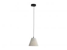 Golden Canada 2419-10 WCT - Clarus 10" LED Pendant in White Sandstone Cement