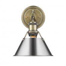 Golden Canada 3306-BA1 AB-CH - Orwell 1-Light Bath Vanity in Aged Brass with Chrome