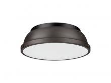 Golden Canada 3602-14 BLK-RBZ - Duncan 3-Light Bath Vanity in Aged Brass with Matte Navy