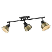 Golden Canada 3602-3SF BLK-AB - Shepard 3-Light Bath Vanity in Modern Brass with Modern Brass