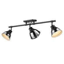 Golden Canada 3602-3SF BLK-CH - Shepard 3-Light Bath Vanity in Modern Brass with Russet Clay