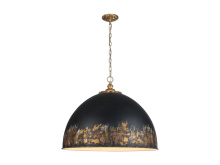 Golden Canada 0809-8P VG-WBI - Alison 8-Light Pendant in Vintage Gold with Weathered Black Iron