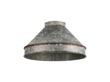 Golden Canada 0877-FM ABI-GV - Jasper Flush Mount in Antique Black Iron with Galvanized Steel