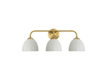 Golden Canada 6950-BA3 MBS-WHT - Shepard 3-Light Bath Vanity in Modern Brass with Matte White