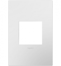Legrand Canada AWP1G2WHW10 - Gloss White-on-White, 1-Gang Wall Plate