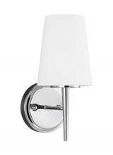 Generation Lighting 4140401-05 - Driscoll contemporary 1-light indoor dimmable bath vanity wall sconce in chrome silver finish with c
