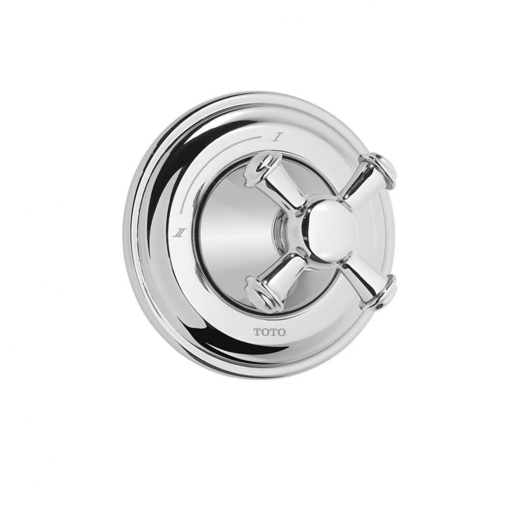 Toto® Vivian™ Cross Handle Two-Way Diverter Trim, Polished Chrome