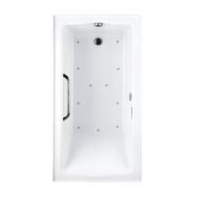 Toto ABR782L#01YBN - Acrylic Airbath Clayton 6032T0 Cotton Bn Grab Bar L Drain