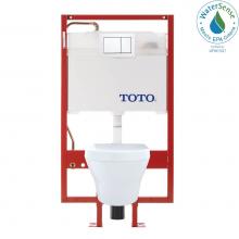 Toto CWT437117MFG-4#01 - TOTO® MH Wall-Hung D-Shape Toilet and DuoFit® in-wall 0.9 GPF and 1.28 GPF Dual-Flush Ta