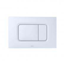 Toto YT920#WH - Dual Flush Rectangle Push Button Plate for Select DuoFit In-Wall Tank Unit, White Matte