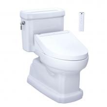 Toto CST974CEFGAT40#01 - Eco Guinevere® WASHLET+ Ready Elongated 1.28 GPF Universal Height Skirted Toilet with CEFIONT