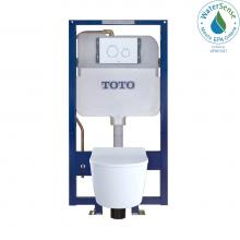 Toto CWT447247CMFG#WH - RP Wall-Hung D-Shape Toilet and DuoFit® In-Wall 1.28 and 0.9 GPF Dual-Flush Tank System with