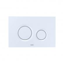 Toto YT930#WH - Dual Flush Round Push Button Plate for Select DuoFit In-Wall Tank Unit, White Matte