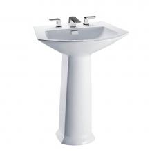 Toto LPT962#11 - SOIREE 24''LAV W/PEDESTAL SINGLE HOLE-COL WHT CHROM