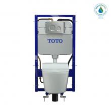 Toto CWT4474547CMFGA#MS - WASHLET®+ RP Wall-Hung D-Shape Toilet with RW Bidet Seat and DuoFit® In-Wall 1.28 and 0.