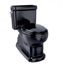Toto MS974224CEF#51 - Eco Guinevere® Elongated 1.28 GPF Universal Height Skirted Toilet with SoftClose Seat, Ebony