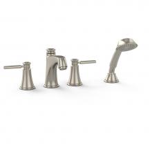 Toto TB211S#CP - Keane™ Two Handle Deck-Mount Roman Tub Filler Trim with Hand Shower, Polished Chrome