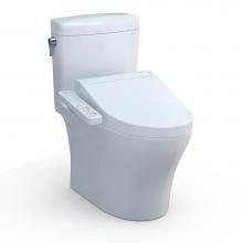 Toto MW4363074CEMFGN#01 - WASHLET®+ Aquia IV® Cube Two-Piece Elongated Dual Flush 1.28 and 0.9 GPF Toilet with C2