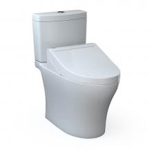 Toto MW4463084CEMFGN#01 - WASHLET®+ Aquia® IV Two-Piece Elongated Universal Height Dual Flush 1.28 and 0.9 GPF Toi
