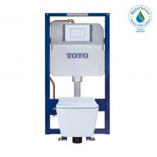 Toto CWT449249CMFG#WH - SP Wall-Hung Square-Shape Toilet and DuoFit® In-Wall 1.28 and 0.9 GPF Dual-Flush Tank System