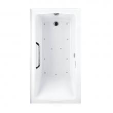 Toto ABR782R#01YPN - Acrylic Airbath Clayton 6032T0 Cotton Pn Grab Bar R Drain