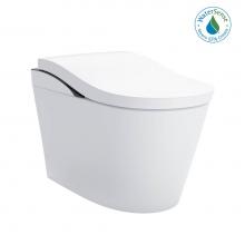 Toto MS8732CUMFG#01B - NEOREST® LS Dual Flush 1.0 or 0.8 GF Integrated Bidet Toilet, Cotton White with Black Trim