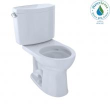 Toto CST453CEFG#01 - Drake® II Two-Piece Round 1.28 GPF Universal Height Toilet with CEFIONTECT, Cotton White